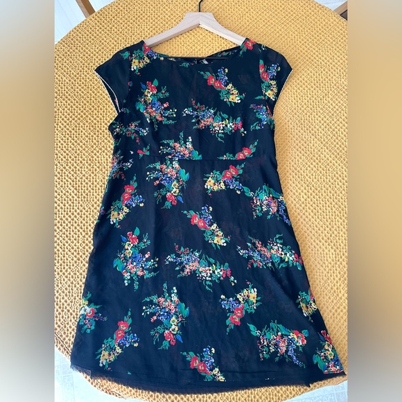 Free People Mazzy Black Floral Mini Dress Small - Picture 5 of 6